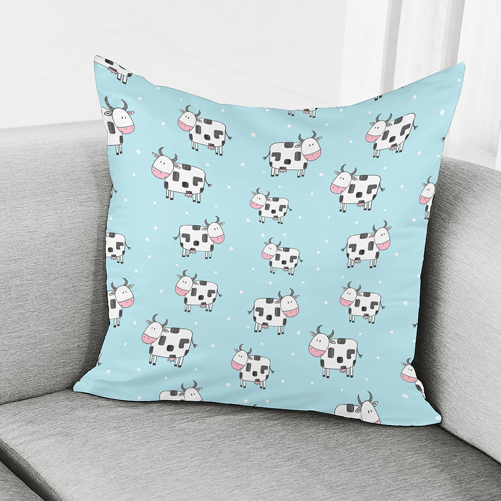 Doodle Cow Pattern Print Pillow Cover