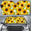 Doodle Sunflower Pattern Print Car Sun Shade GearFrost