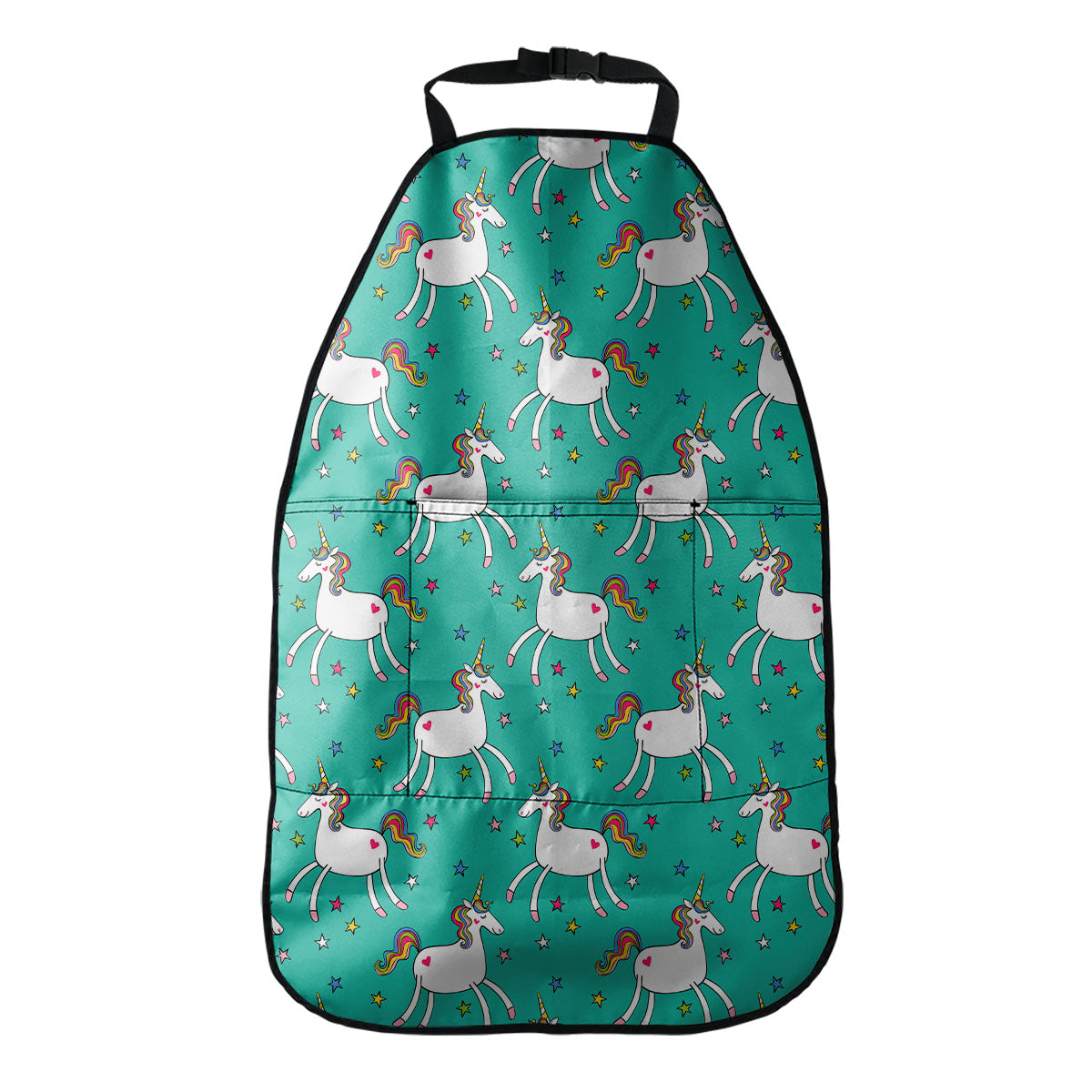 Doodle Unicorn Pattern Print Car Seat Organizers