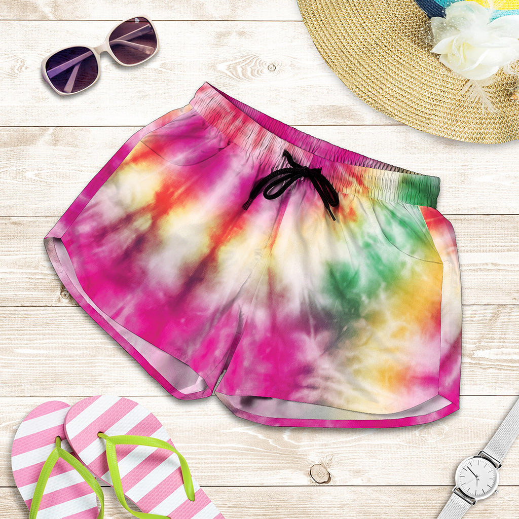 Double Tie Dye Print Women's Shorts