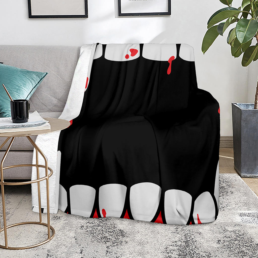 Dracula Fang Print Blanket