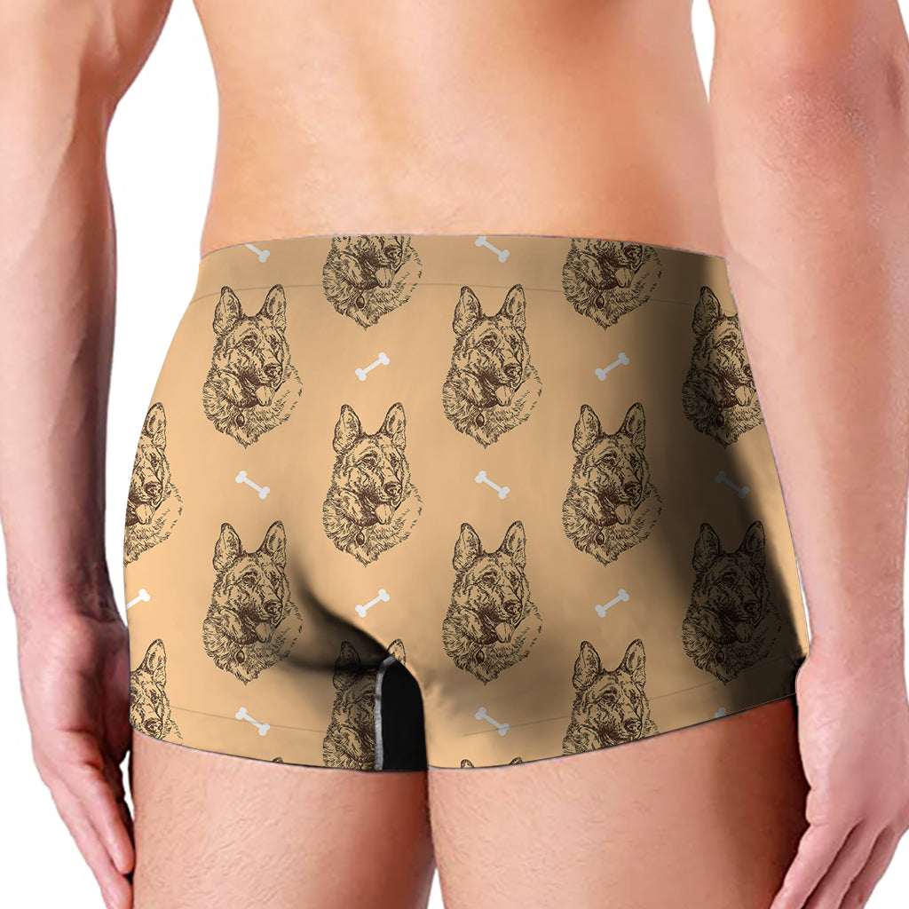 Drawing German Shepherd Pattern Print Men's Boxer Briefs
