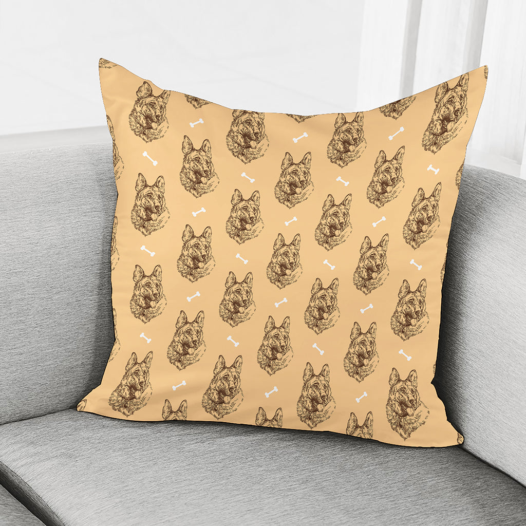 Drawing German Shepherd Pattern Print Pillow Cover
