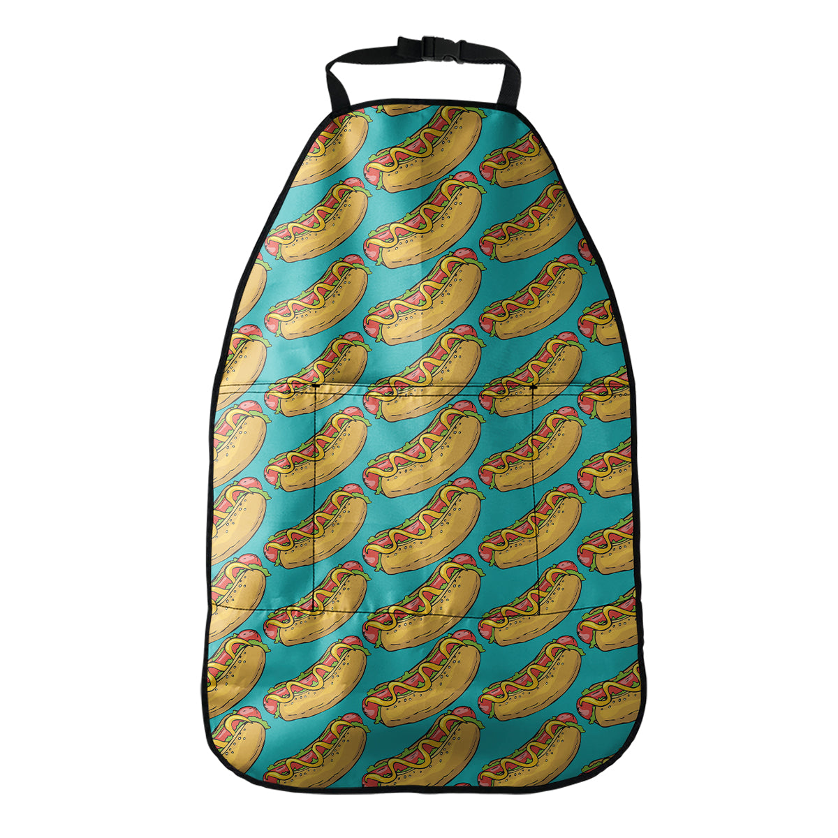 Drawing Hot Dog Pattern Print Car Seat Organizers