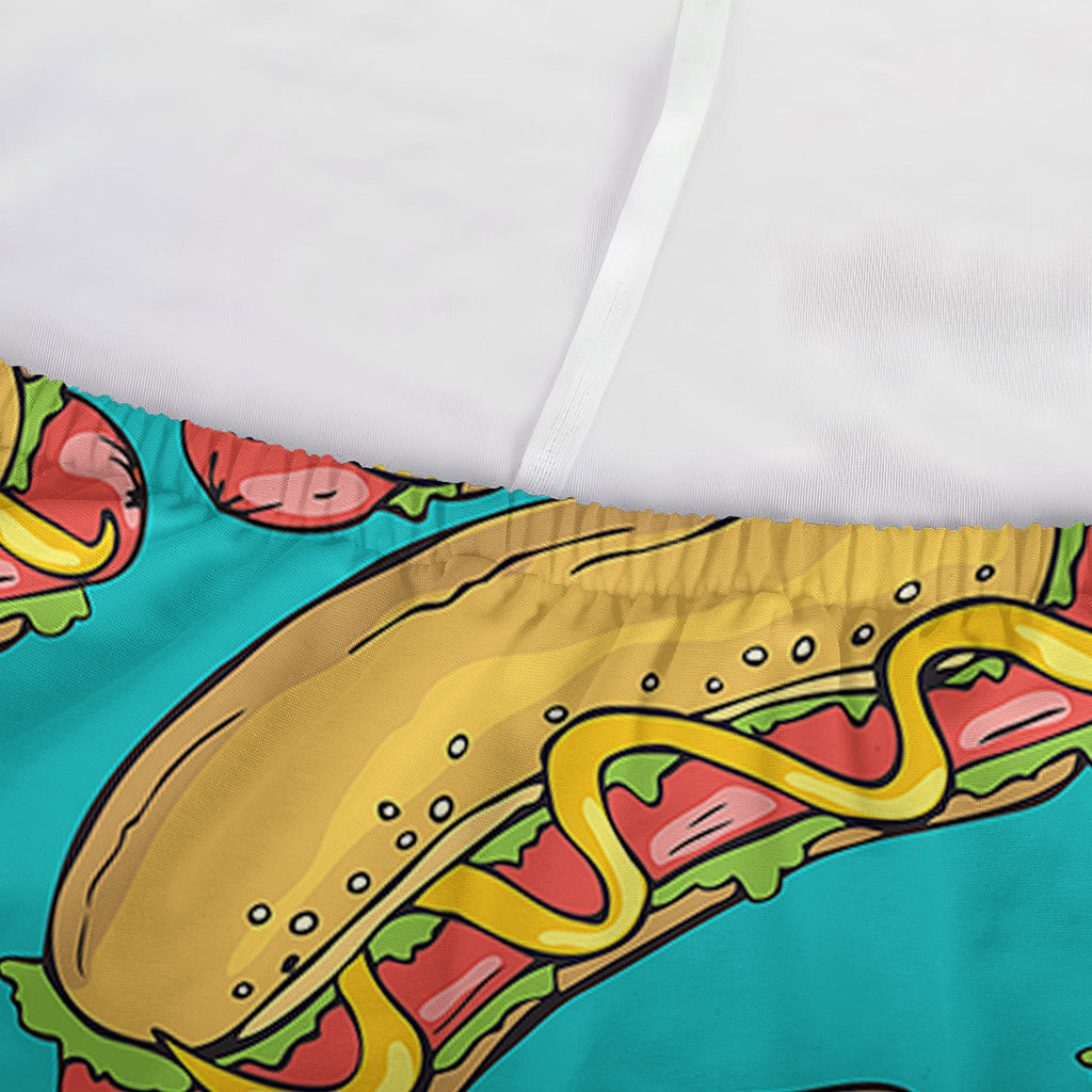 Drawing Hot Dog Pattern Print Sofa Cover