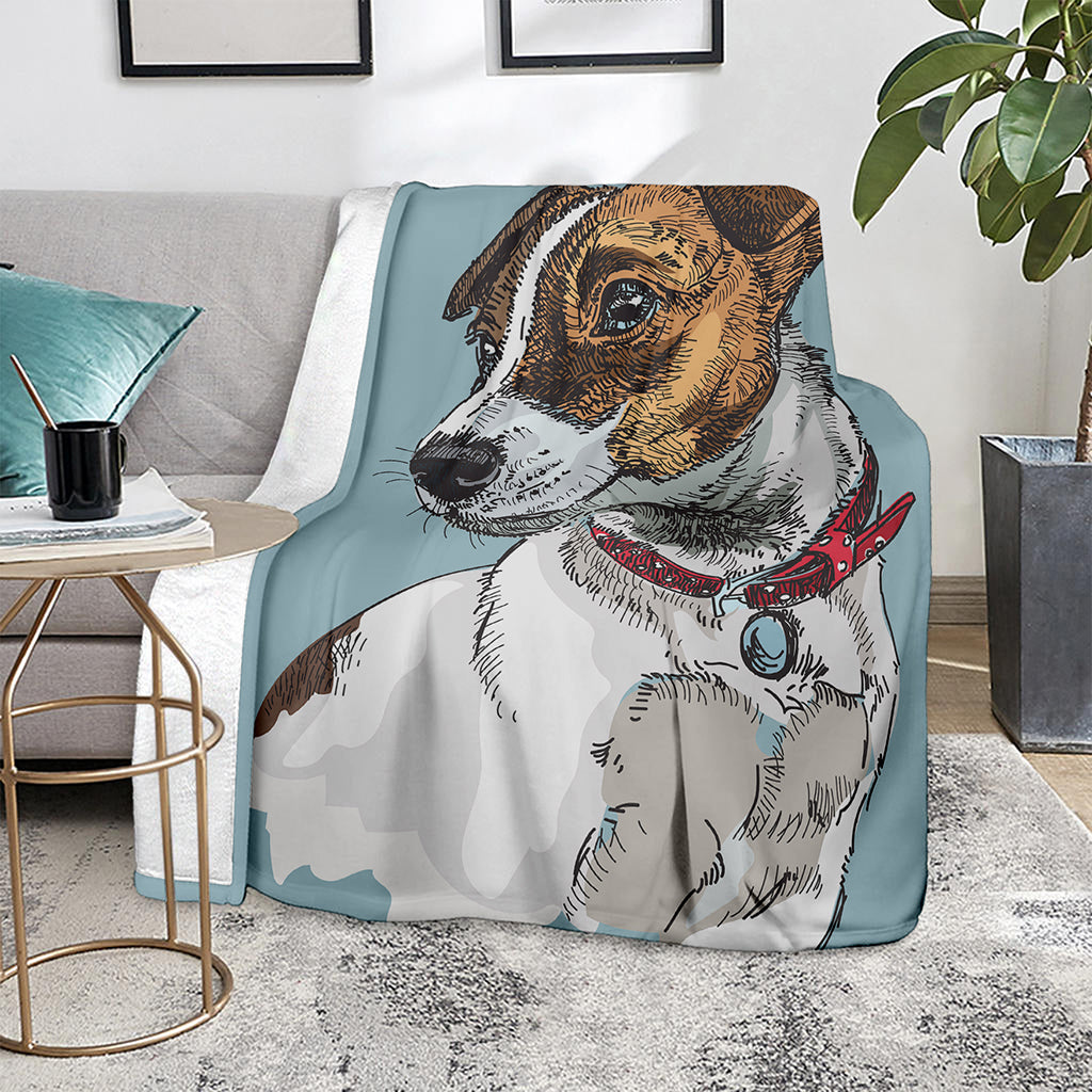 Drawing Jack Russell Terrier Print Blanket