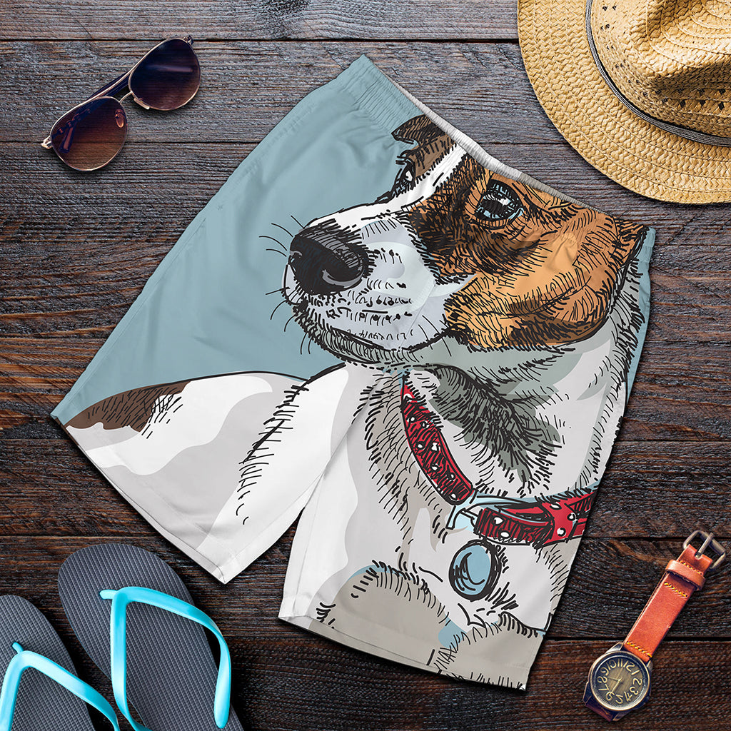 Drawing Jack Russell Terrier Print Men's Shorts