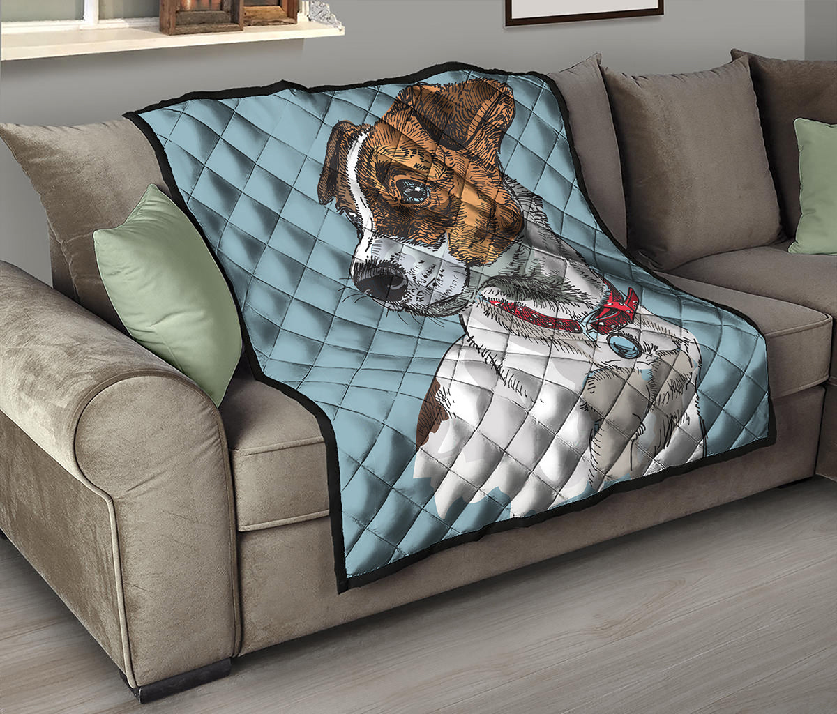 Drawing Jack Russell Terrier Print Quilt