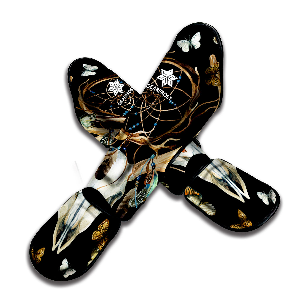 Dreamcatcher Deer Skull Print Muay Thai Shin Guard