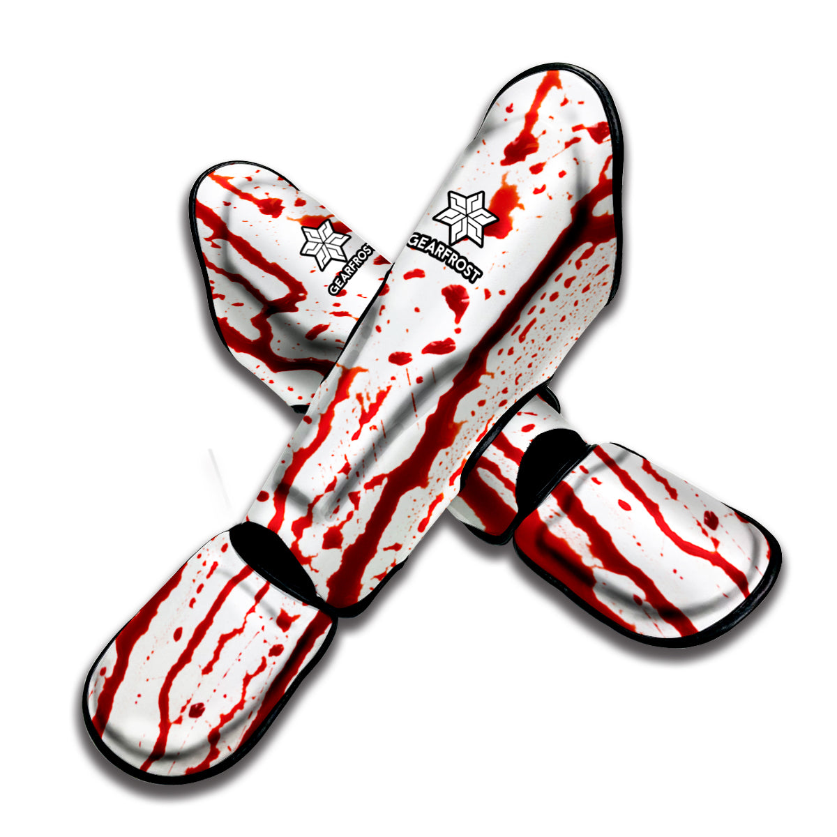 Dripping Blood Print Muay Thai Shin Guard