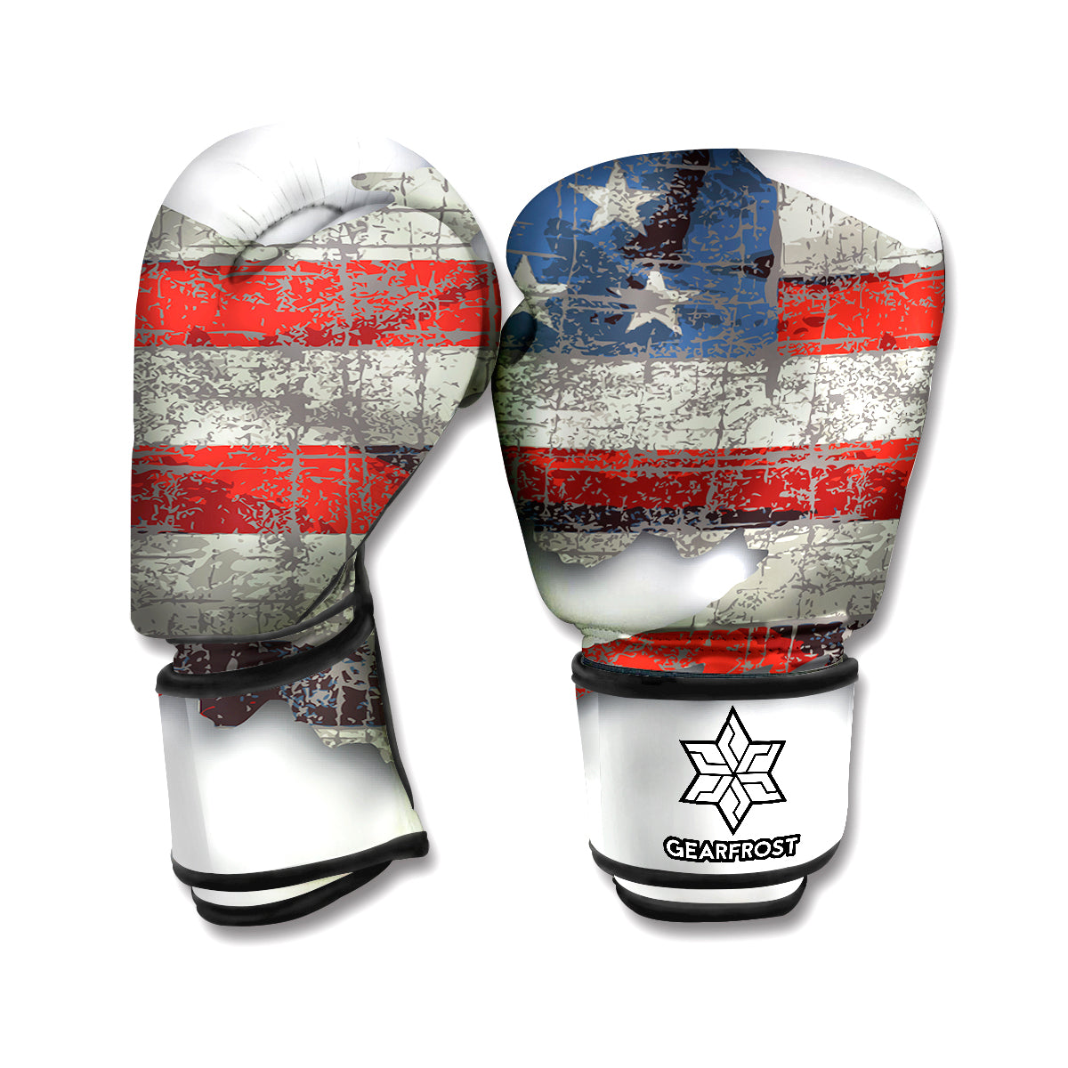 Eagle American Flag Print Boxing Gloves