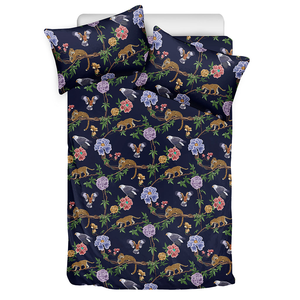 Eagle And Jaguar Pattern Print Duvet Cover Bedding Set
