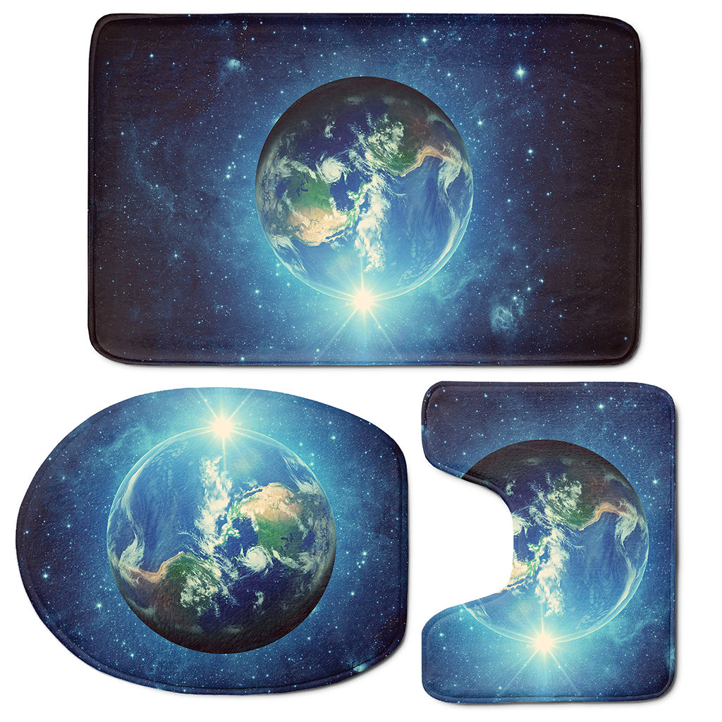 Earth And Space Print 3 Piece Bath Mat Set