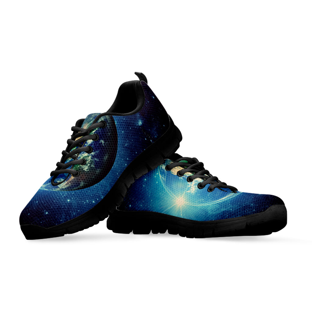 Earth And Space Print Black Sneakers