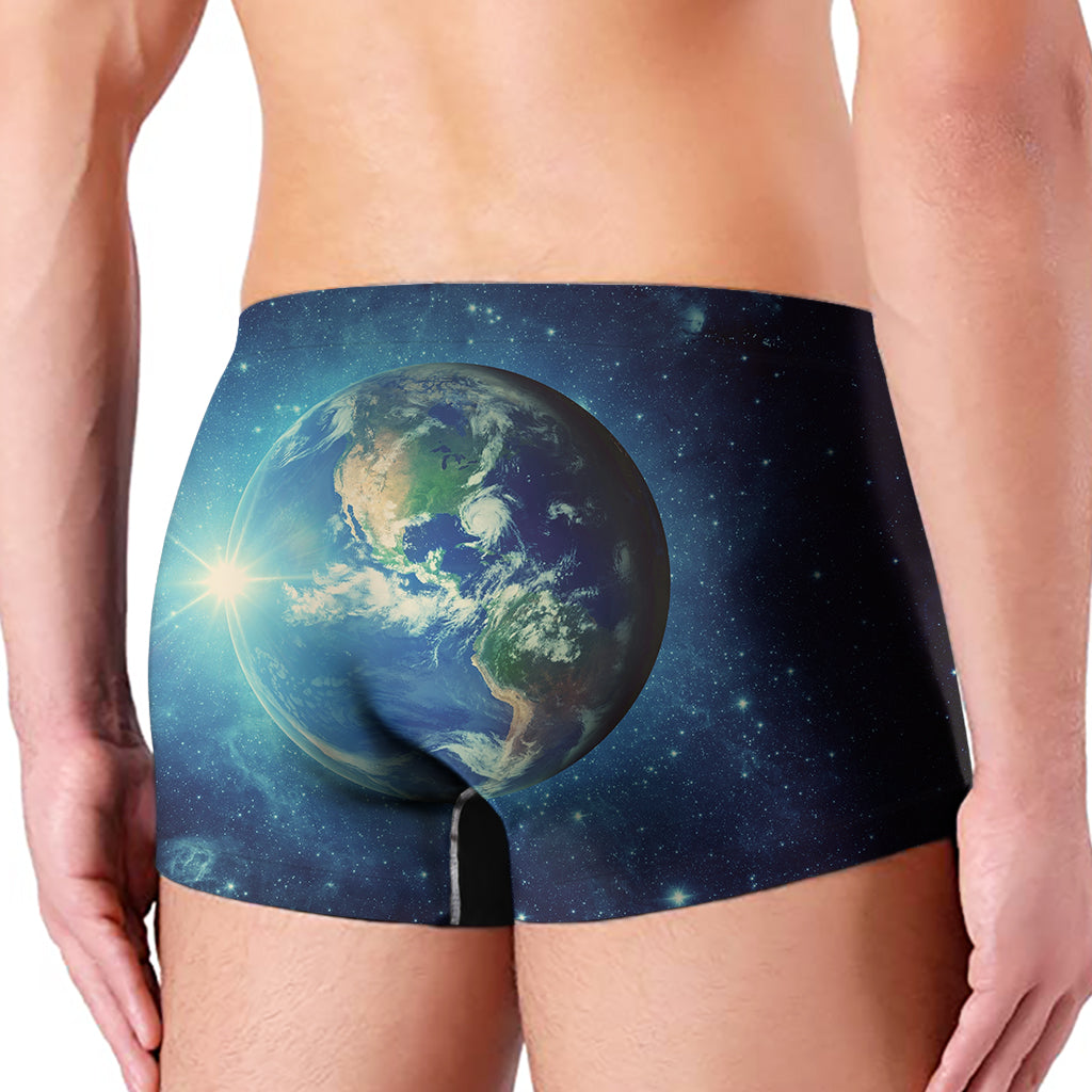 Earth And Space Print Men's Boxer Briefs