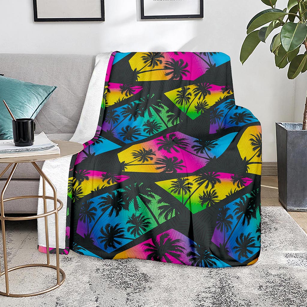 EDM Beach Palm Tree Pattern Print Blanket