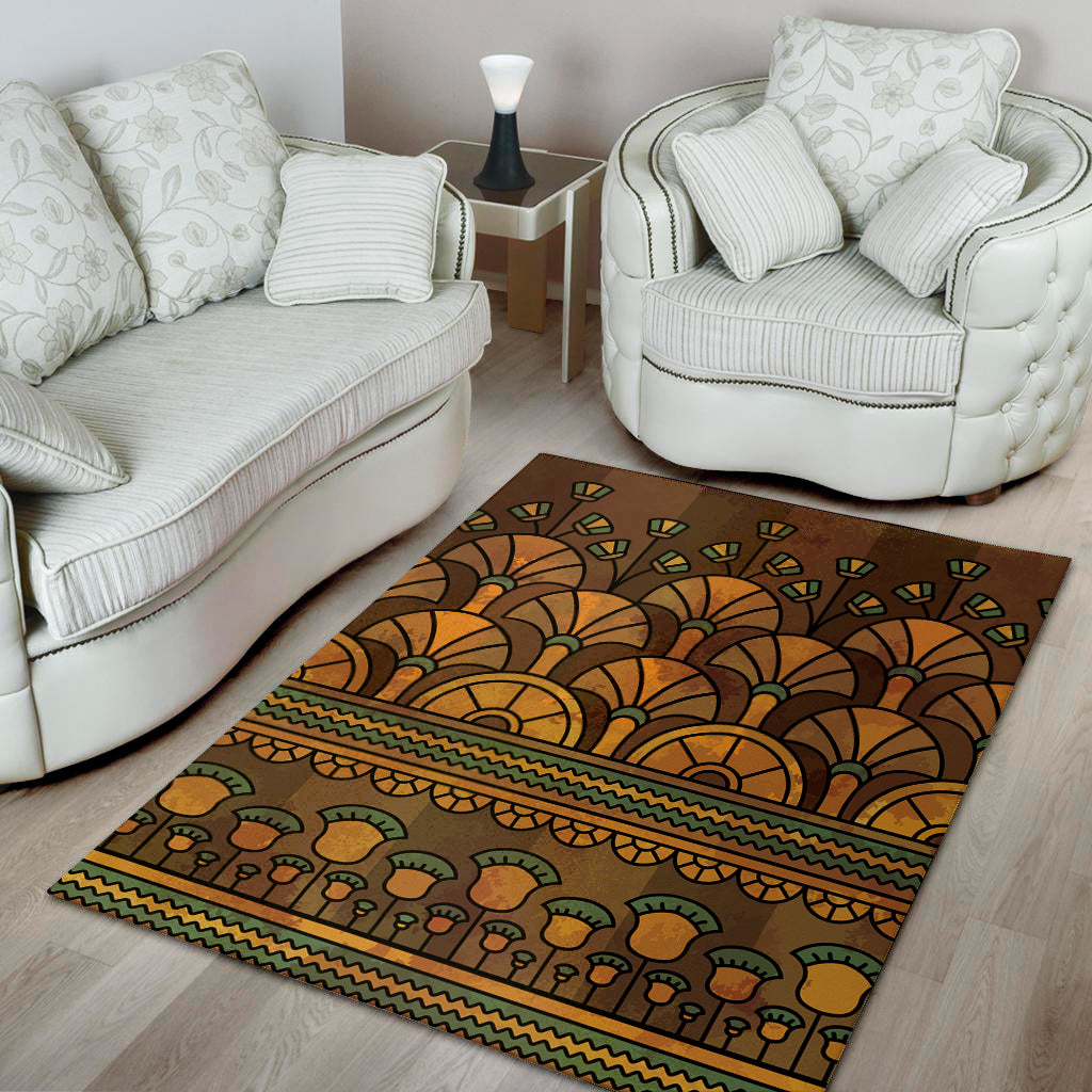 Egyptian Ethnic Pattern Print Area Rug
