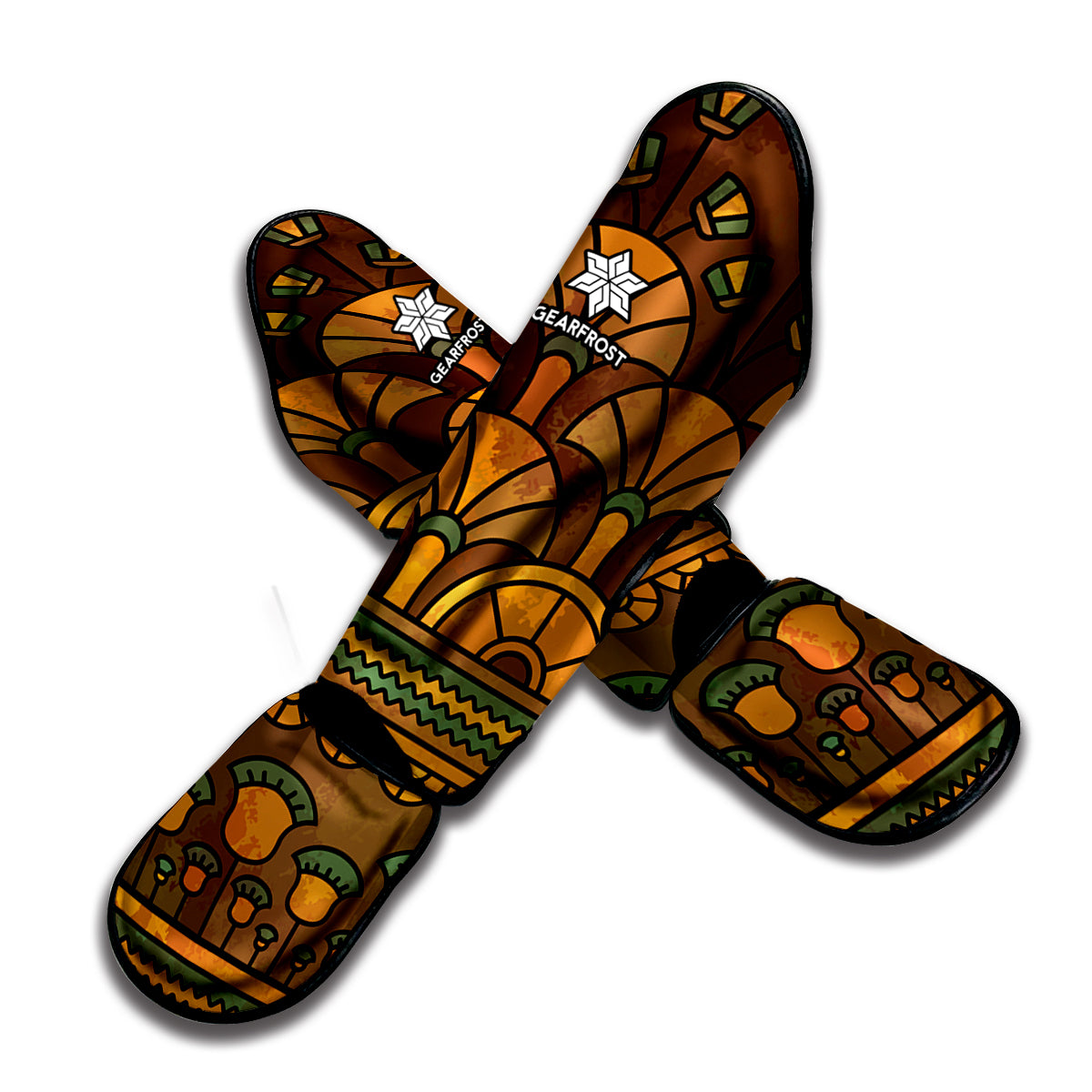 Egyptian Ethnic Pattern Print Muay Thai Shin Guard