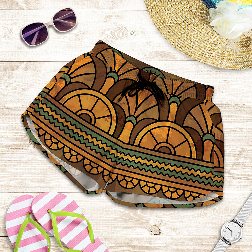 Egyptian Ethnic Pattern Print Women's Shorts