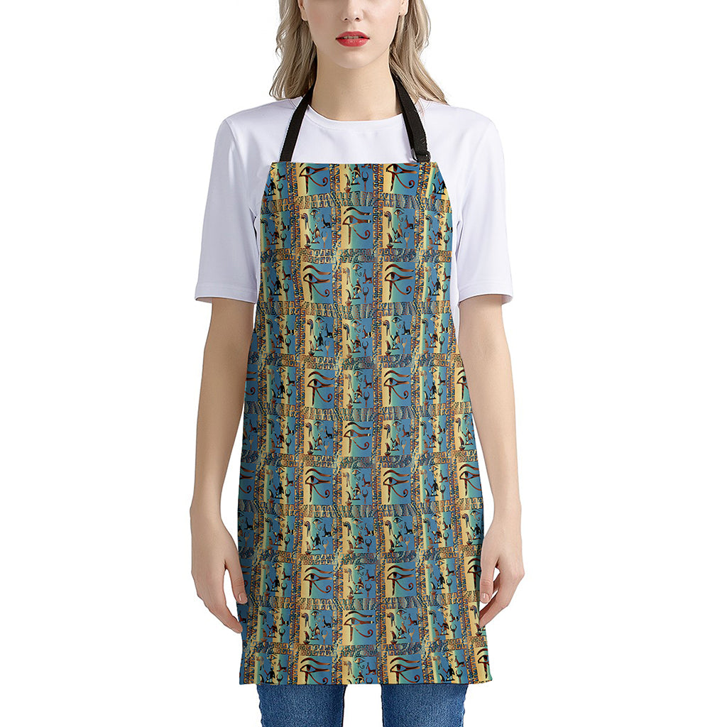 Egyptian Eye Of Horus Pattern Print Apron