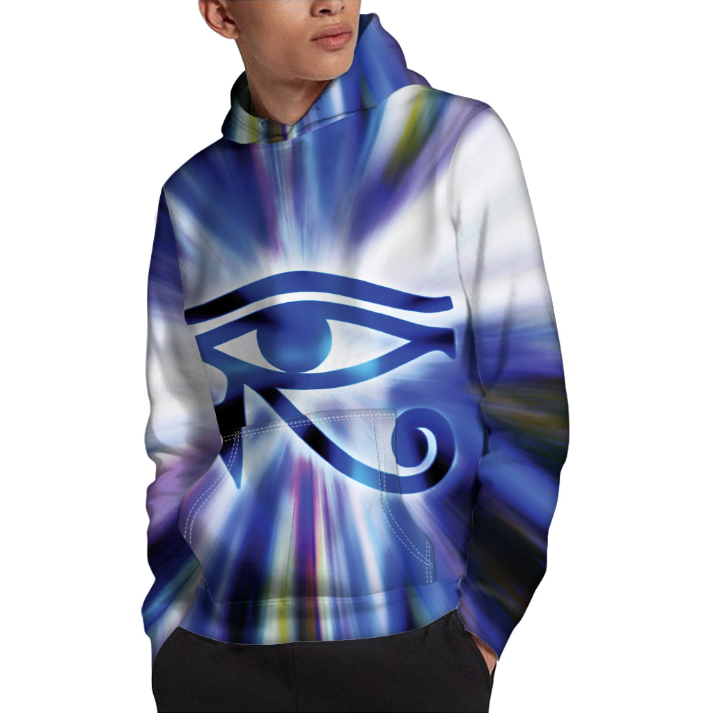 Egyptian Eye Of Horus Print Pullover Hoodie