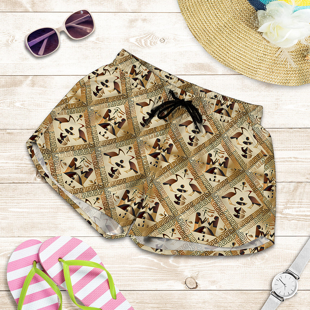 Egyptian Hieroglyphs Pattern Print Women's Shorts