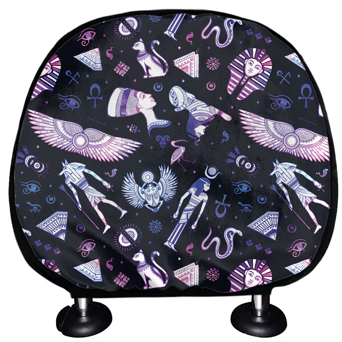 Egyptian Tribal Symbols Print Car Headrest Covers