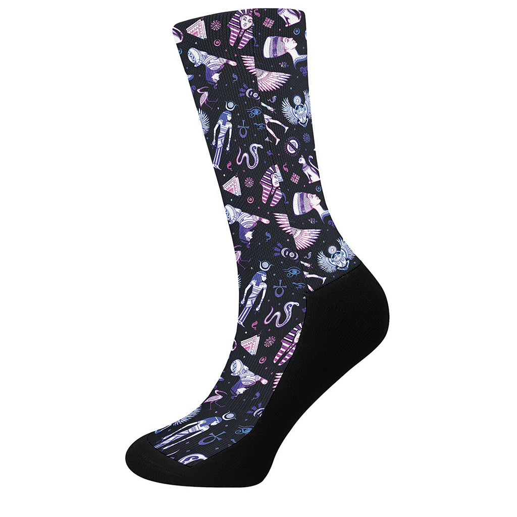 Egyptian Tribal Symbols Print Crew Socks