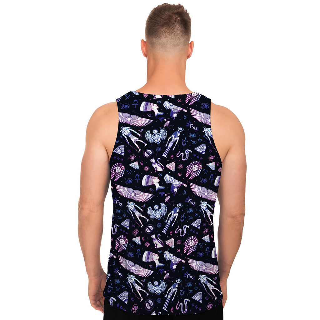 Egyptian Tribal Symbols Print Men's Tank Top