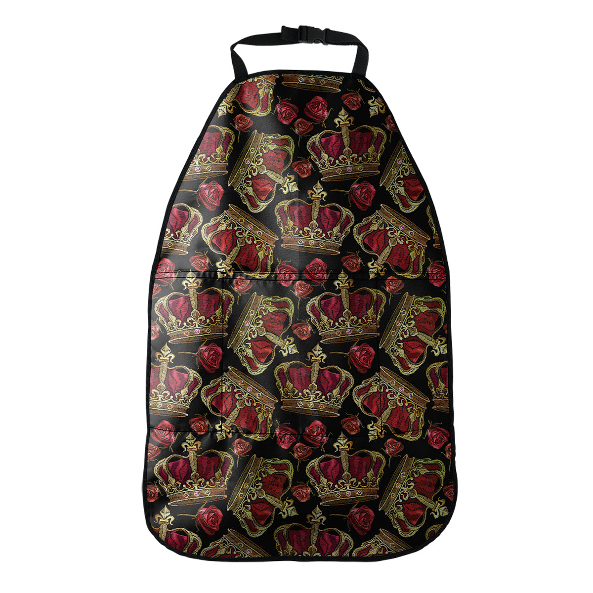 Embroidery Crown Pattern Print Car Seat Organizers