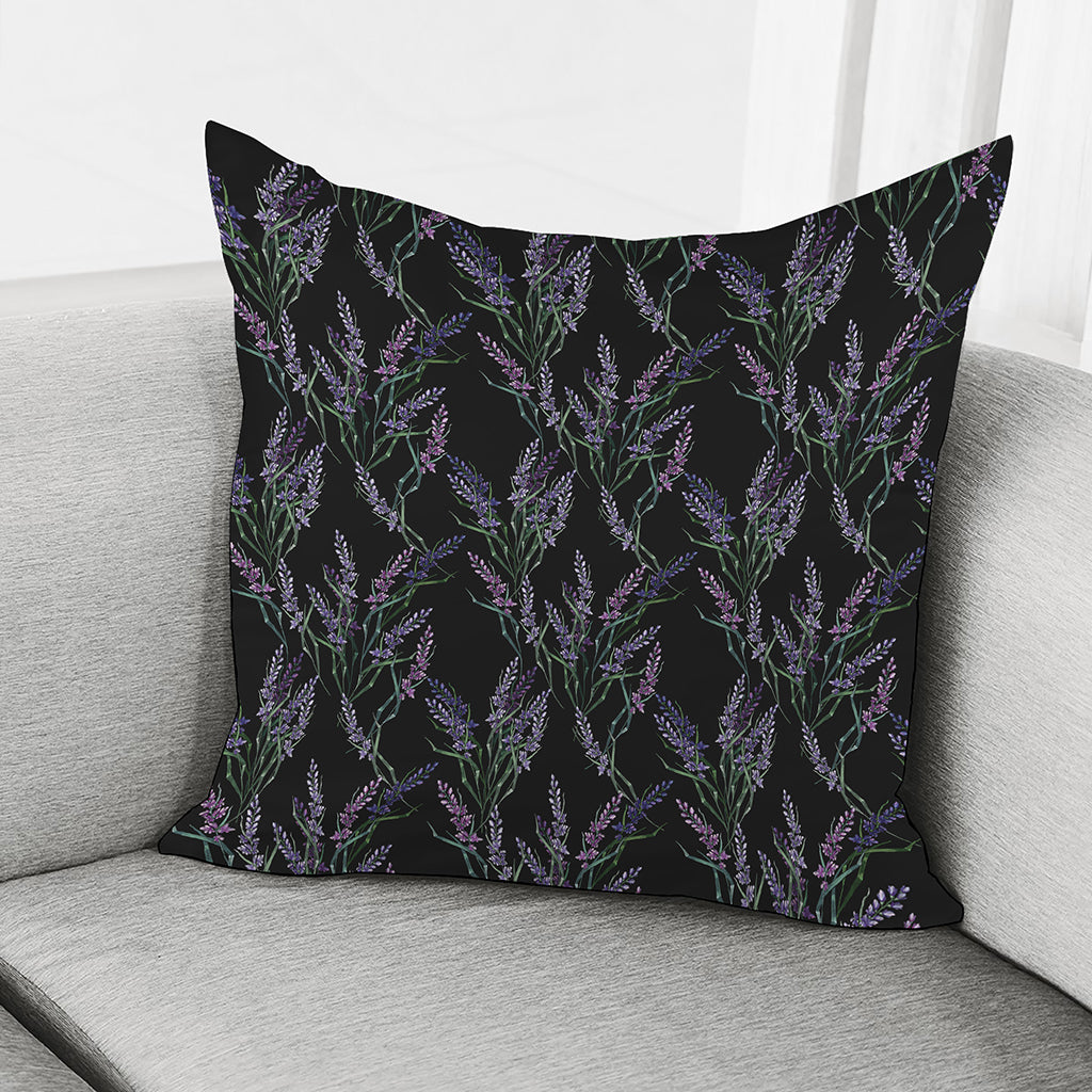Embroidery Lavender Pattern Print Pillow Cover