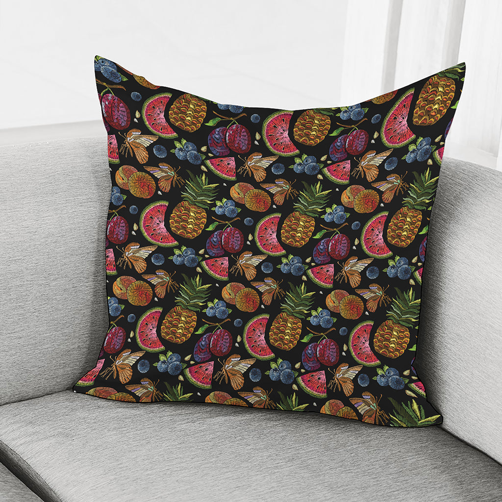 Embroidery Tropical Pattern Print Pillow Cover