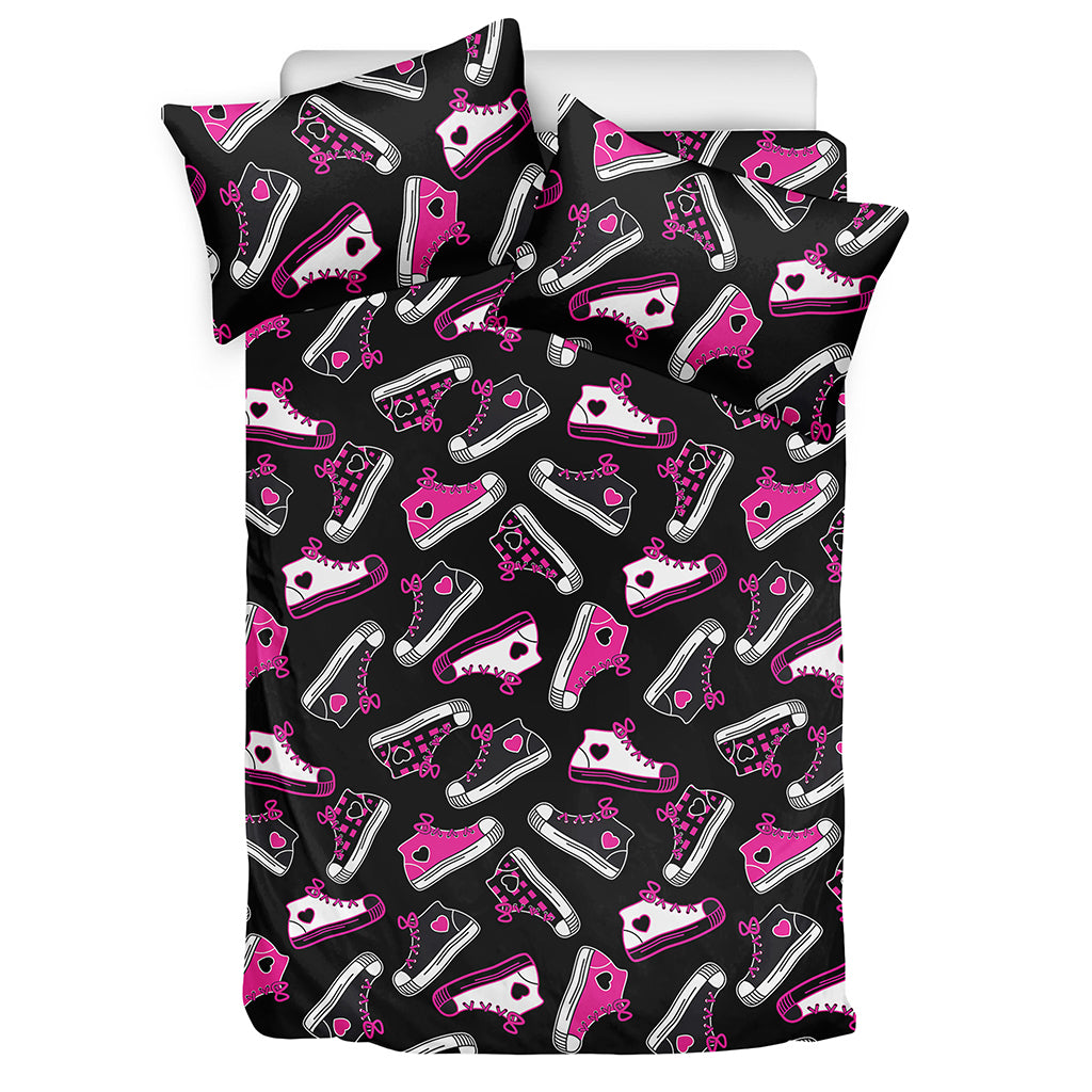 Emo Shoes Pattern Print Duvet Cover Bedding Set
