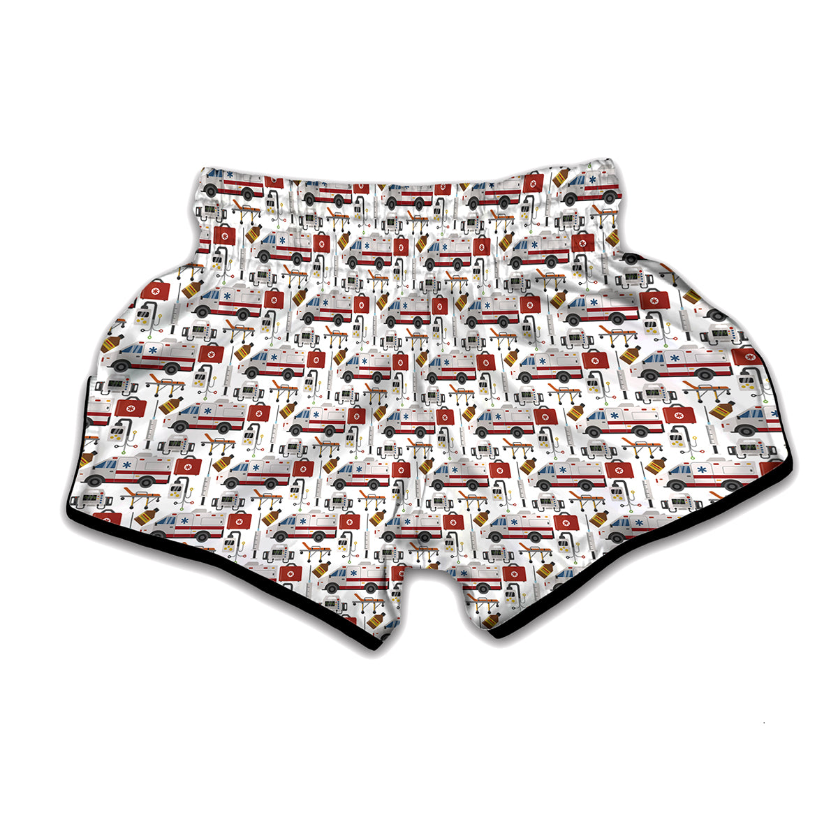 EMS Paramedic Pattern Print Muay Thai Boxing Shorts