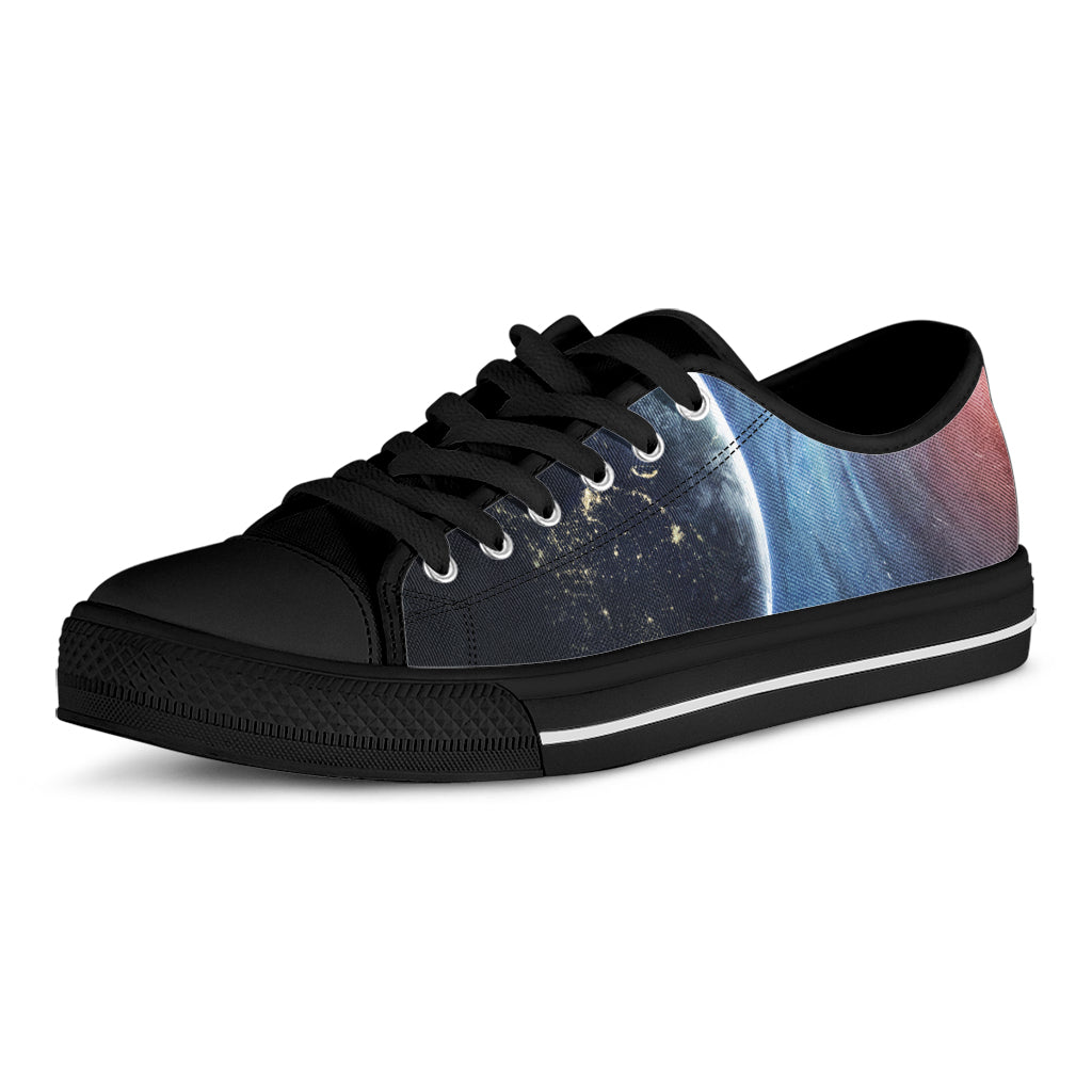 Endless Space Print Black Low Top Shoes