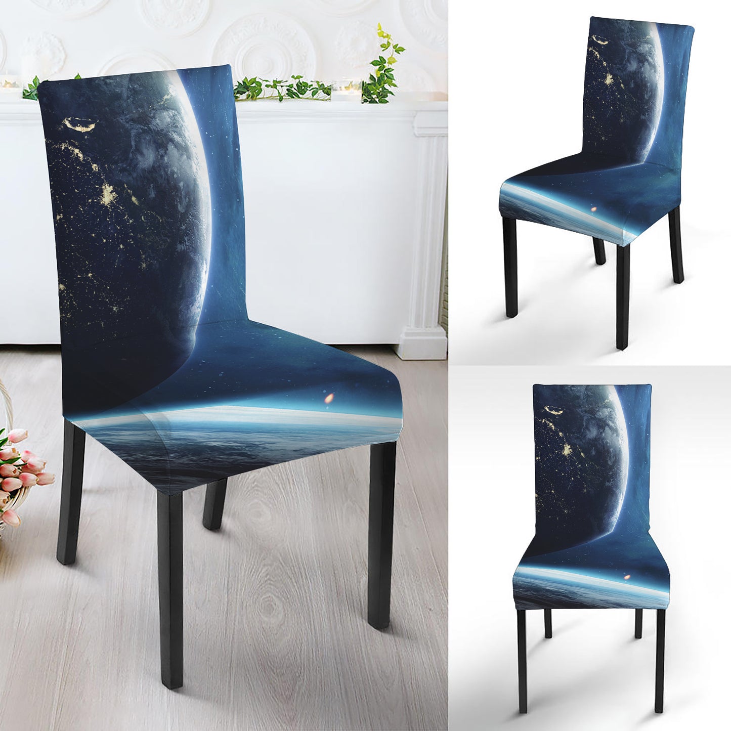 Endless Space Print Dining Chair Slipcover