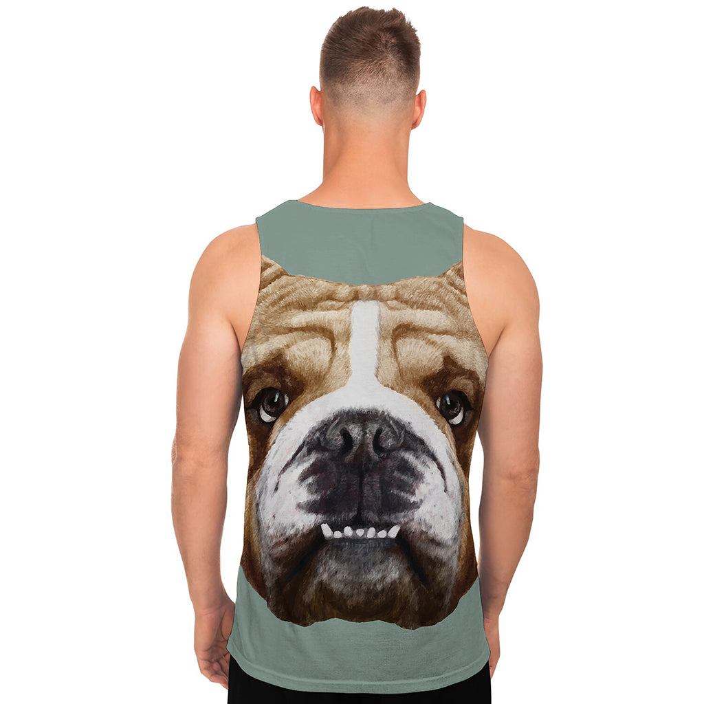 English Bulldog Portrait Print Men's Tank Top