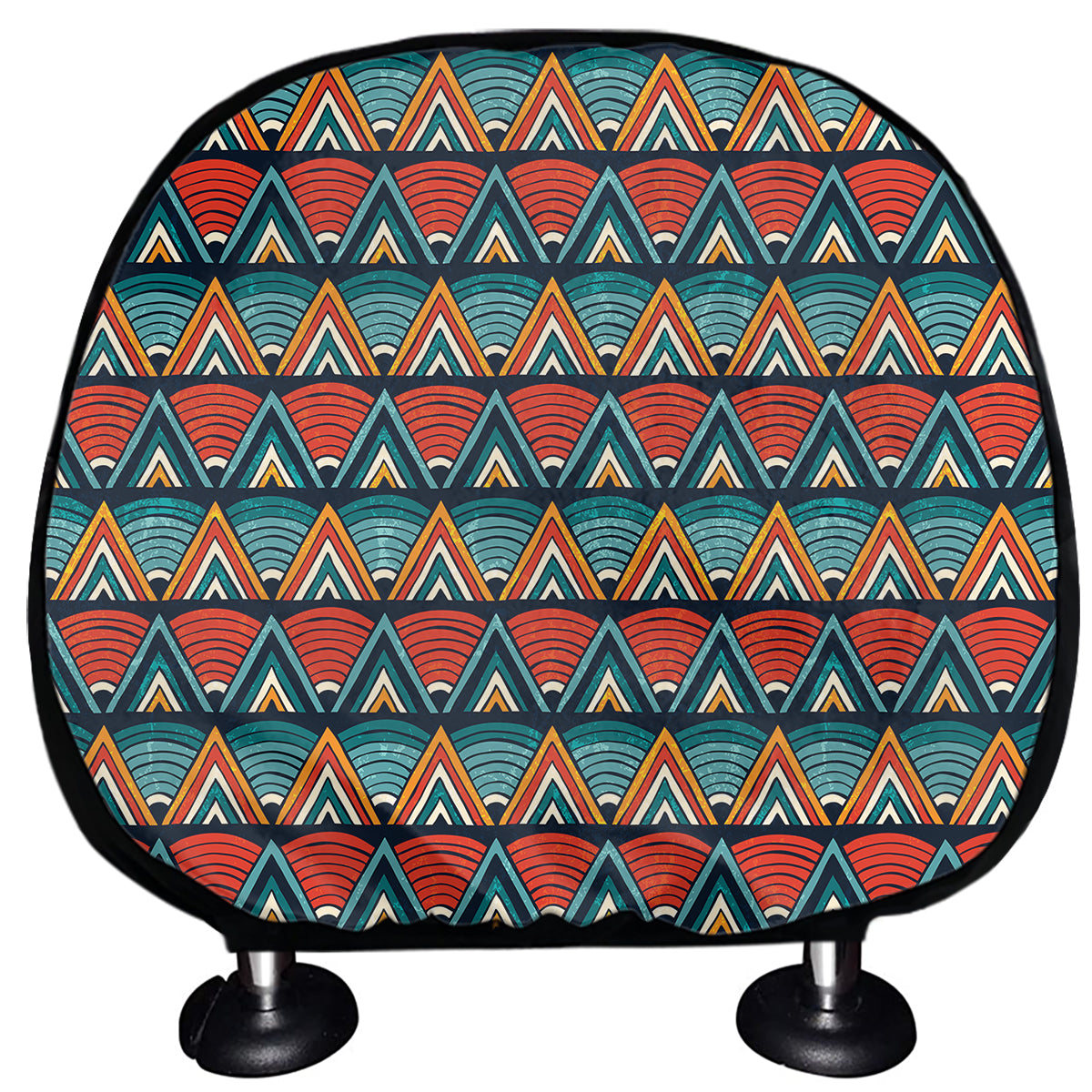 Ethnic African Inspired Pattern Print Car Headrest Covers