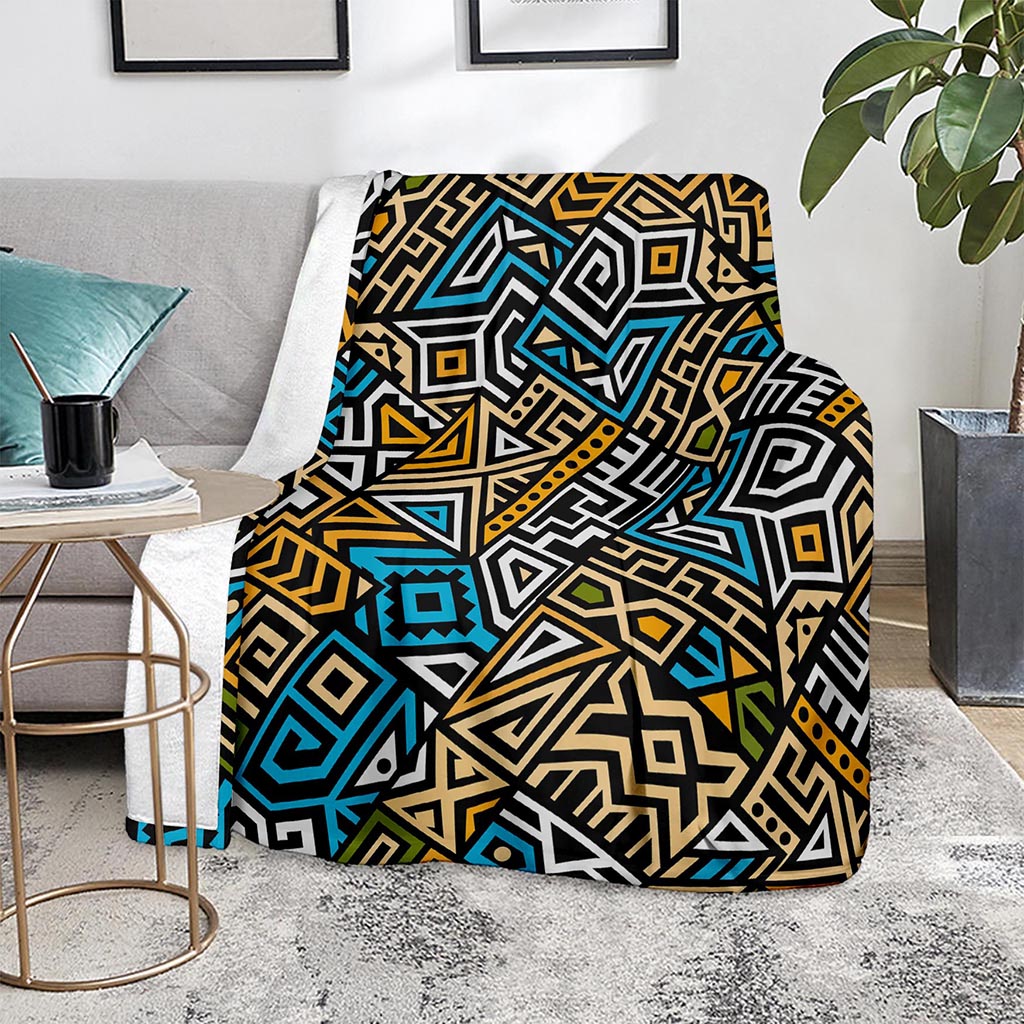 Ethnic Aztec Geometric Pattern Print Blanket
