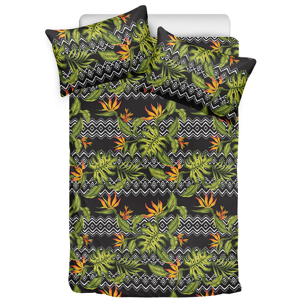 Ethnic Bird Of Paradise Pattern Print Duvet Cover Bedding Set