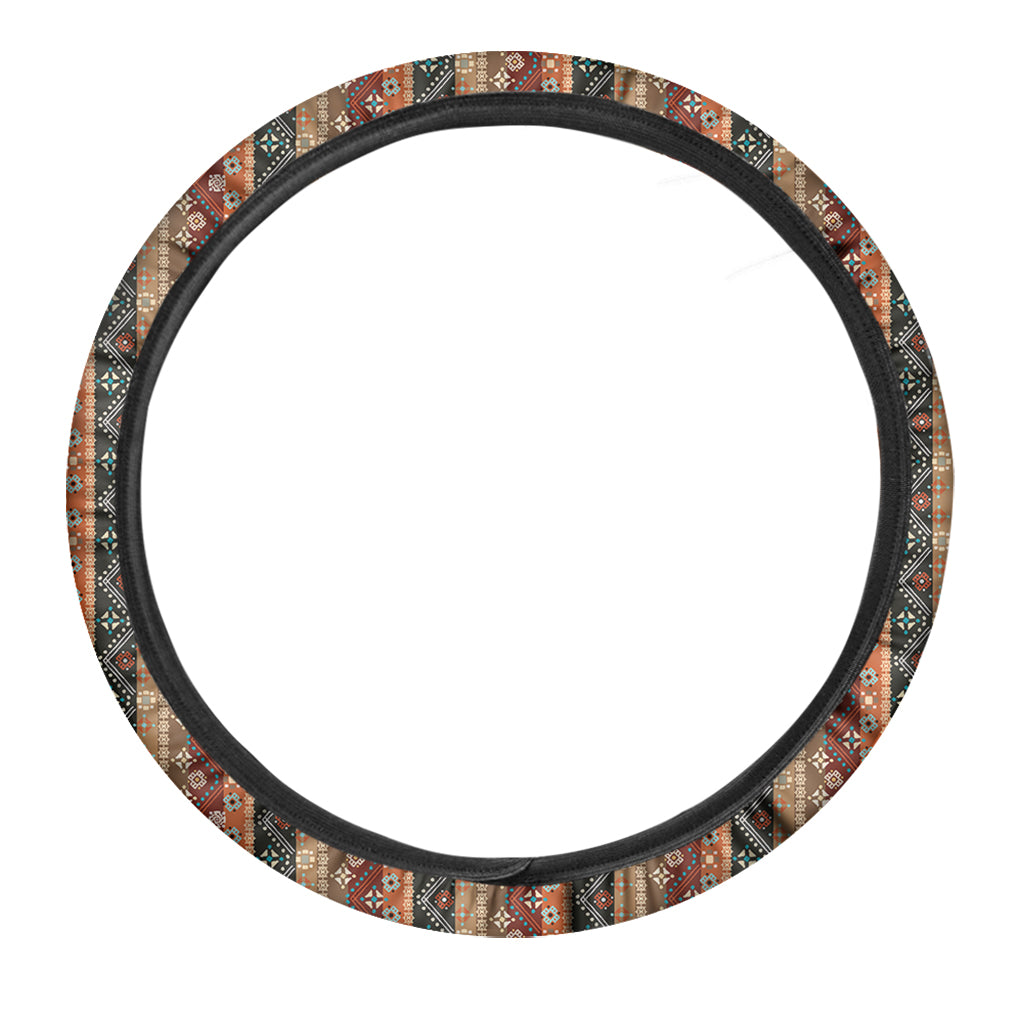Ethnic Boho Tribal Pattern Print Car Steering Wheel Cover