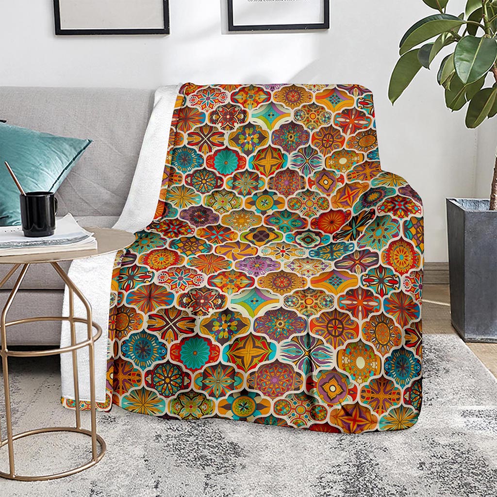 Ethnic Mandala Bohemian Pattern Print Blanket
