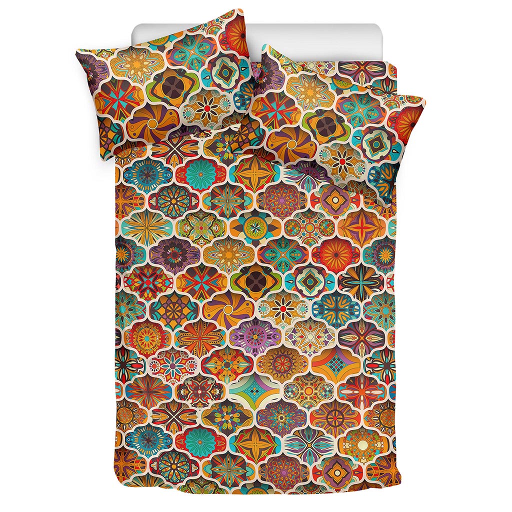 Ethnic Mandala Bohemian Pattern Print Duvet Cover Bedding Set