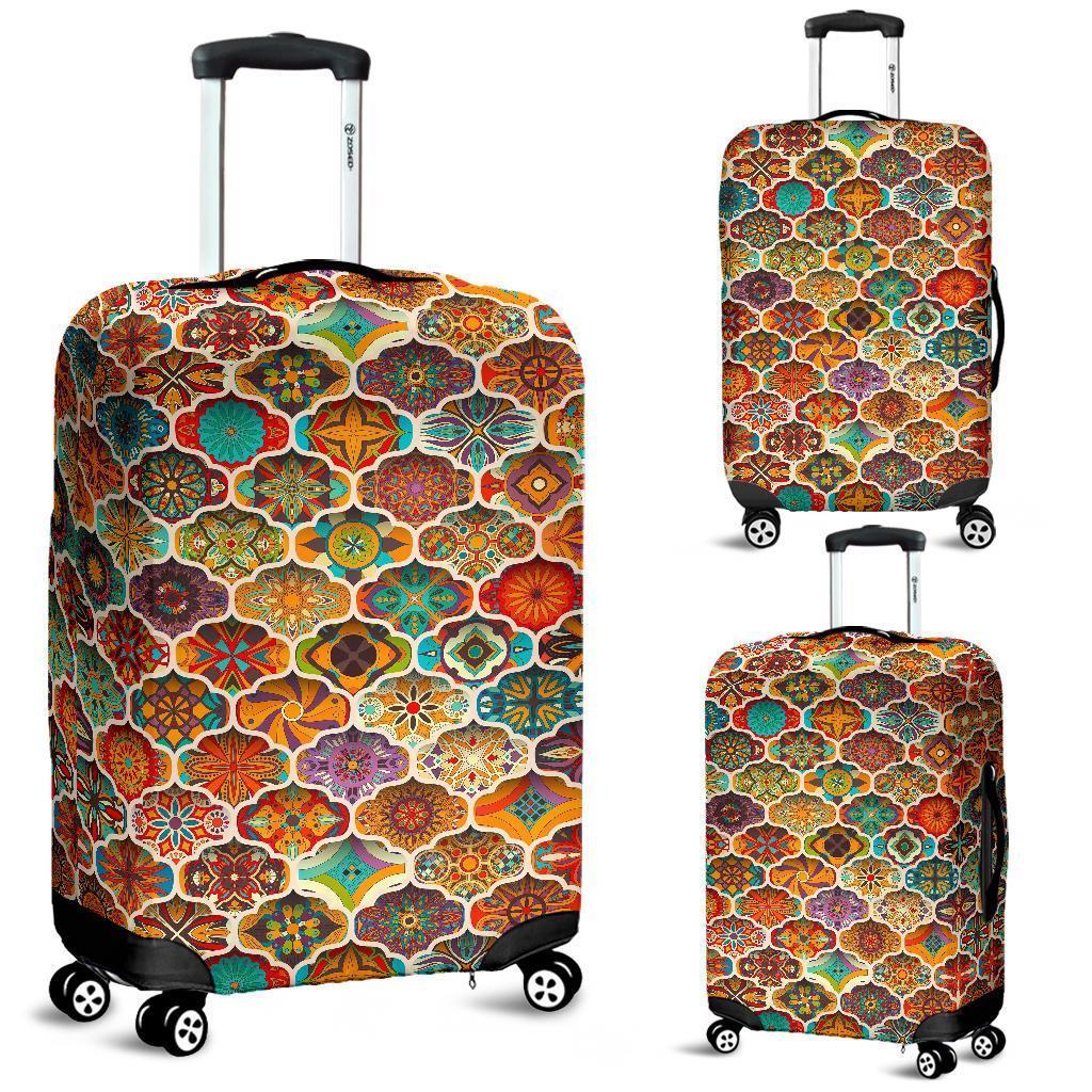 Ethnic Mandala Bohemian Pattern Print Luggage Cover GearFrost