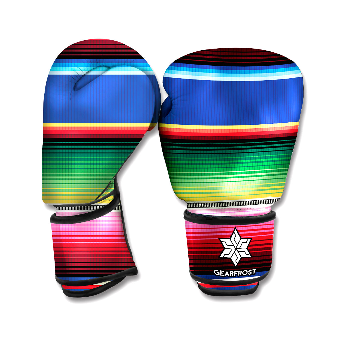 Ethnic Mexican Serape Pattern Print Boxing Gloves