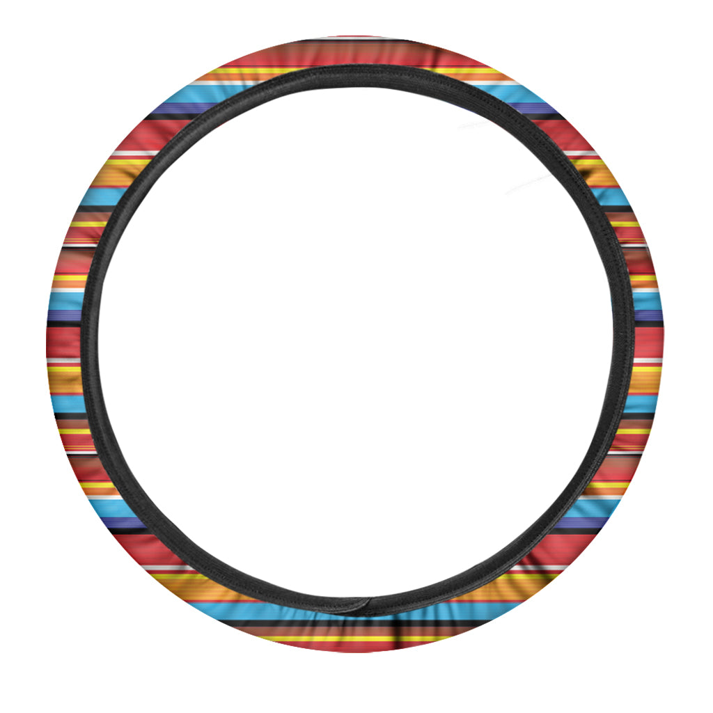 Ethnic Mexican Woven Pattern Print Car Steering Wheel Cover