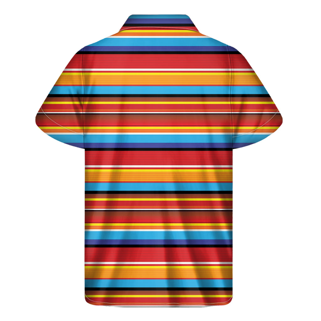 Ethnic Mexican Woven Pattern Print Men's Short Sleeve Shirt