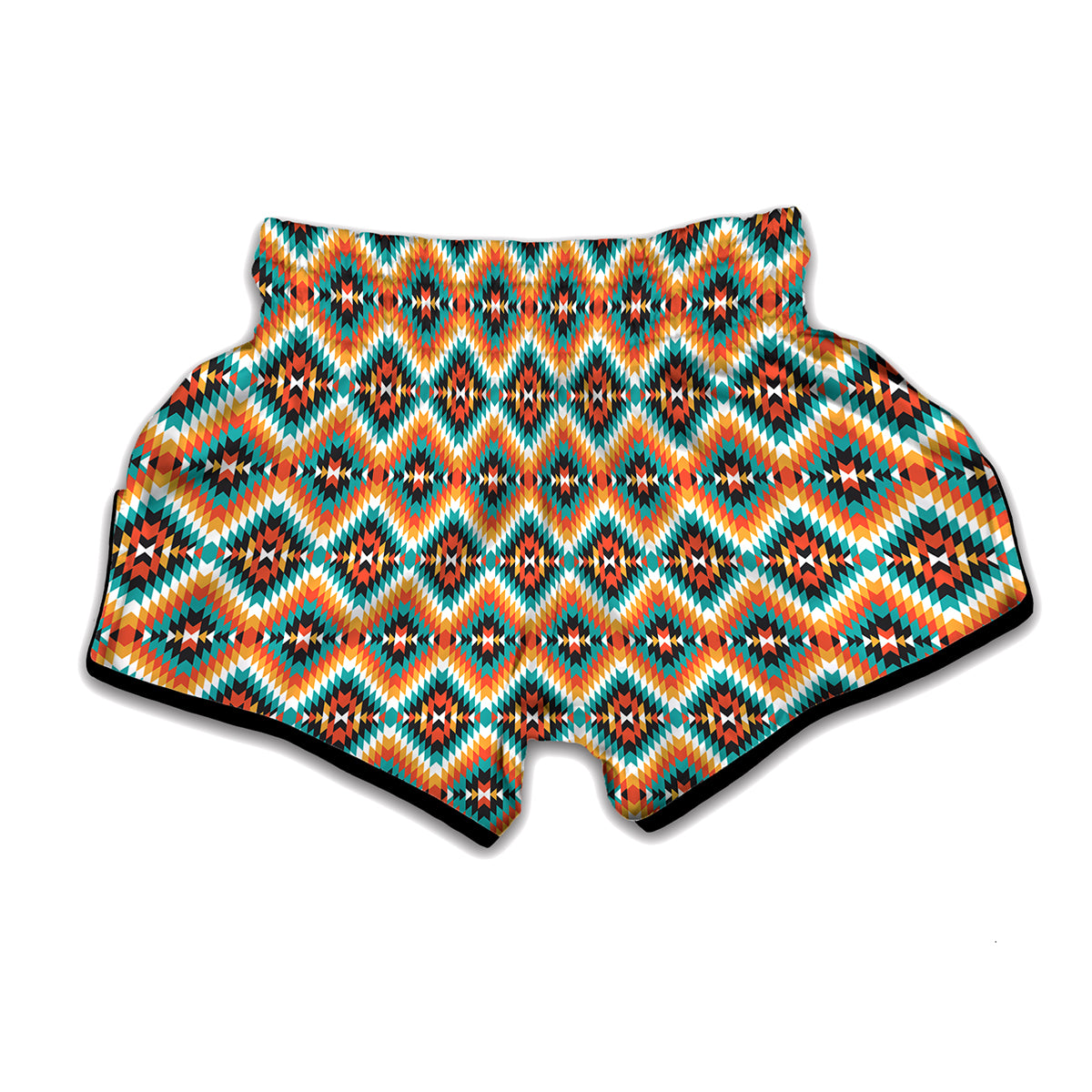 Ethnic Native American Pattern Print Muay Thai Boxing Shorts