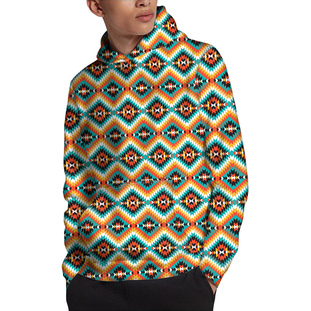 Ethnic Native American Pattern Print Pullover Hoodie