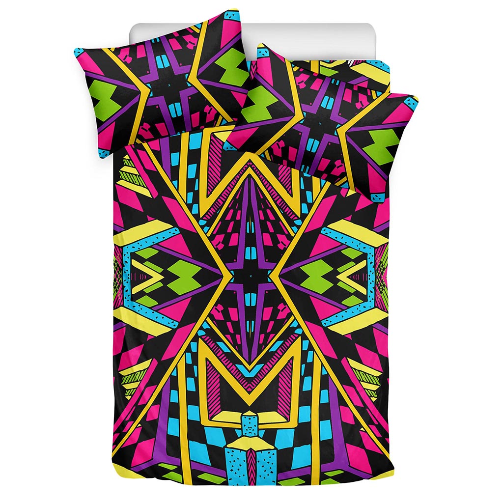 Ethnic Psychedelic Trippy Print Duvet Cover Bedding Set